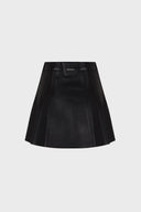 WAGGMI OBSIDIAN Leather Skirt kadın deri etek, ürün görseli