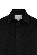 WAGGMI TRACE Printed Denim Shirt kadın denim gömlek, ürün görseli