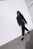 WAGGMI HALO Embellished Denim Pants kadın denim pantolon, manken üzerinde