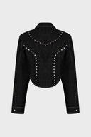 WAGGMI HALO Embellished Denim Shirt kadın denim gömlek, ürün görseli