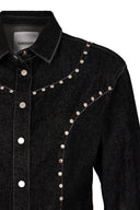 WAGGMI HALO Embellished Denim Shirt kadın denim gömlek, ürün görseli
