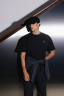WAGGMI STILL Black T-shirt erkek tişört, manken üzerinde