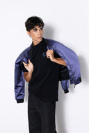 WAGGMI VIOLET Bomber erkek bomber ceket, manken üzerinde